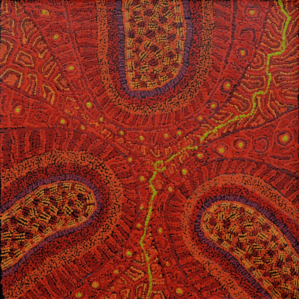 Muntati (Grandmother's Country) - GWNG0153 by Gracie Ward Napaltjarri