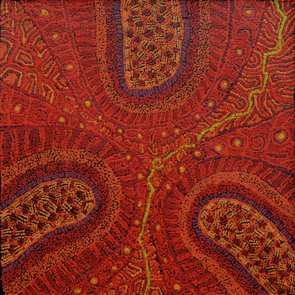 Muntati (Grandmother's Country) - GWNG0153 by Gracie Ward Napaltjarri