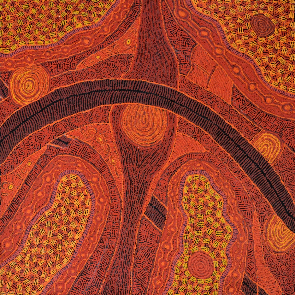 Muntati (Grandmother's Country) - GWNG0166 by Gracie Ward Napaltjarri