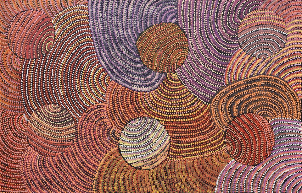 Pikilyi Jukurrpa (Vaughan Springs Dreaming) - GNBWU256/23 by Grace Napangardi Butcher