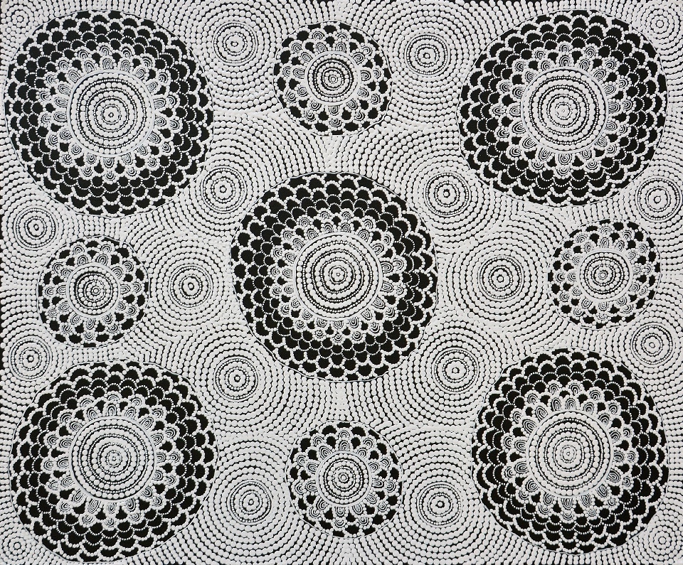 Bush Onion Dreaming - GTUYU787 by Gwenda Turner Nungurrayi