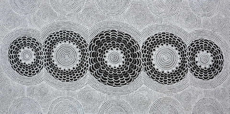 Bush Onion Dreaming - GTUYU1662 by Gwenda Turner Nungurrayi