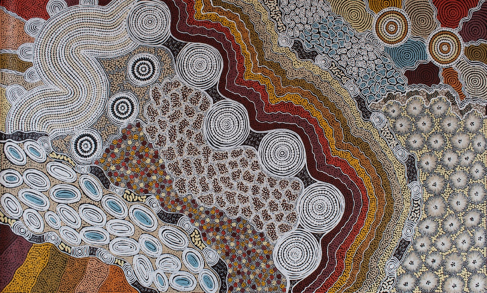 Budgerigar Dreaming - GTUAR202505 by Gwenda Turner Nungurrayi