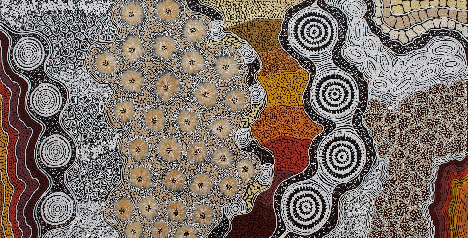 Budgerigar Dreaming - GTUAR202506 by Gwenda Turner Nungurrayi