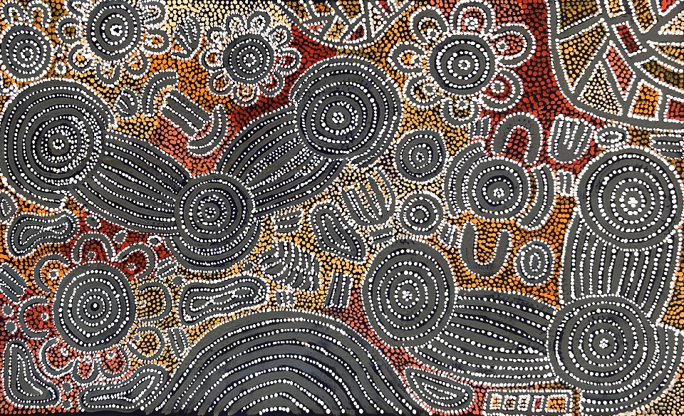 Yarungkanyi Jukurrpa (Mt Doreen Dreaming) - HNMWU2455/21ny by Hazel Nungarrayi Morris