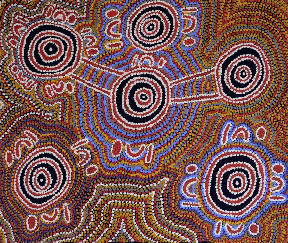 Mina Mina Jukurrpa (Mina Mina Dreaming) - JNLWU673/20ny by Jeanie Napangardi Lewis