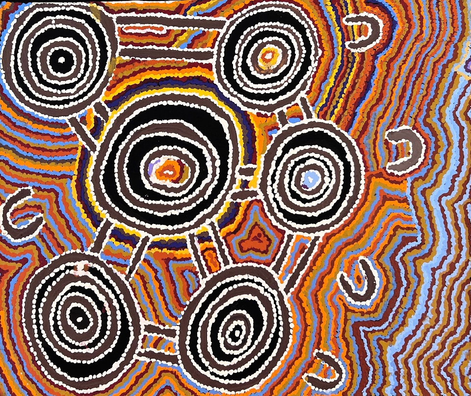 Mina Mina Jukurrpa (Mina Mina Dreaming) - JNLWU1734/22 by Jeanie Napangardi Lewis