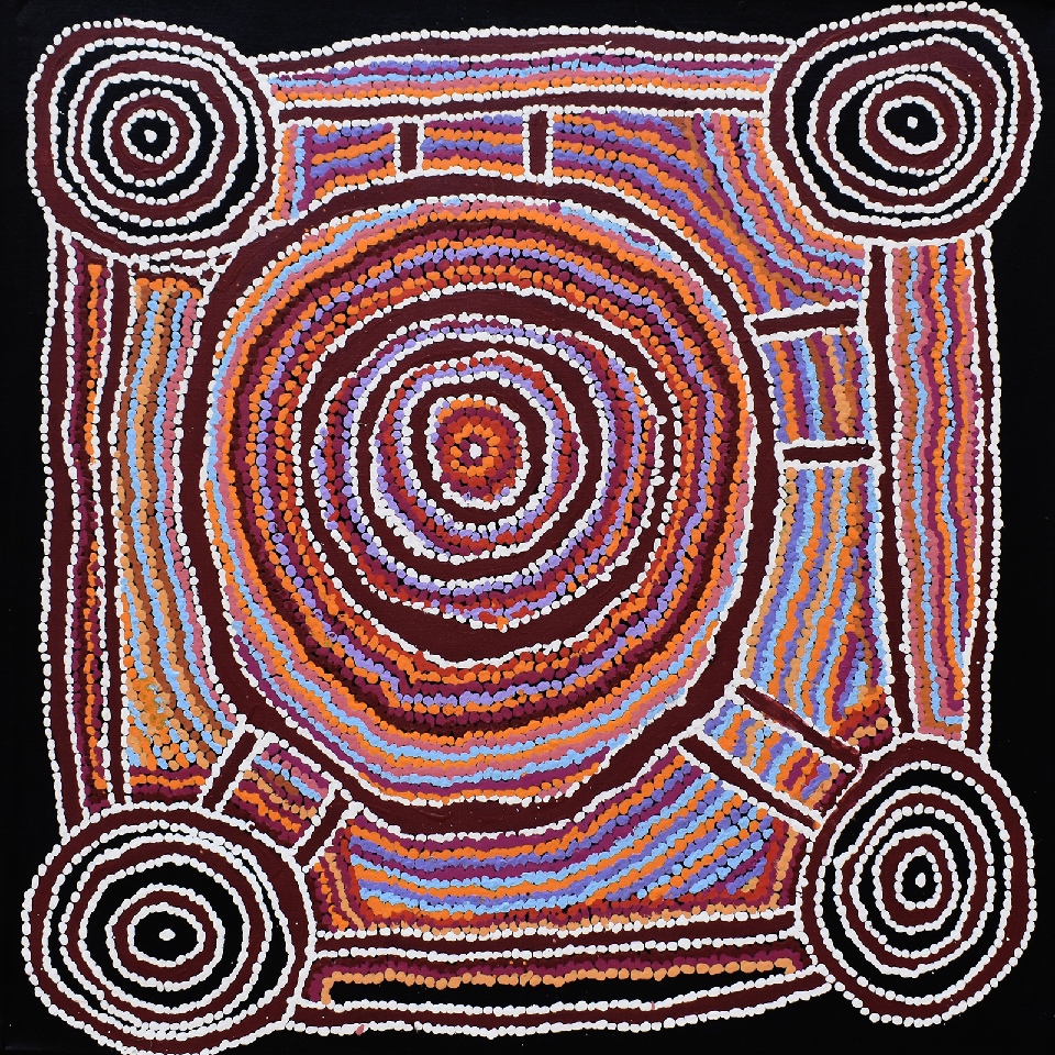 Mina Mina jukurrpa (mina Mina Dreaming) - JNLWU5437/23 by Jeanie Napangardi Lewis