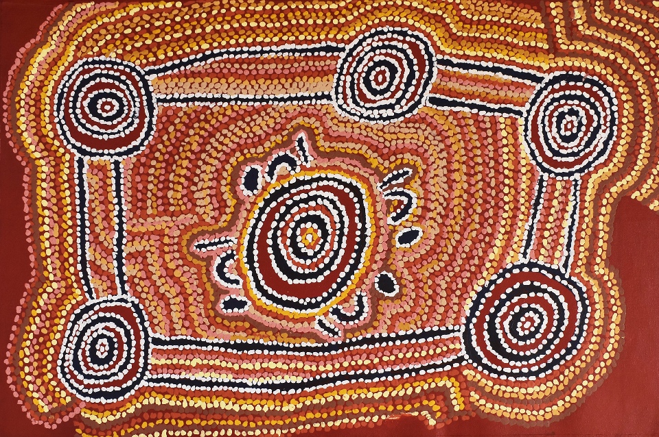 Mina Mina Jukurrpa (Mina Mina Dreaming) - JNLWU81/21ny by Jeanie Napangardi Lewis