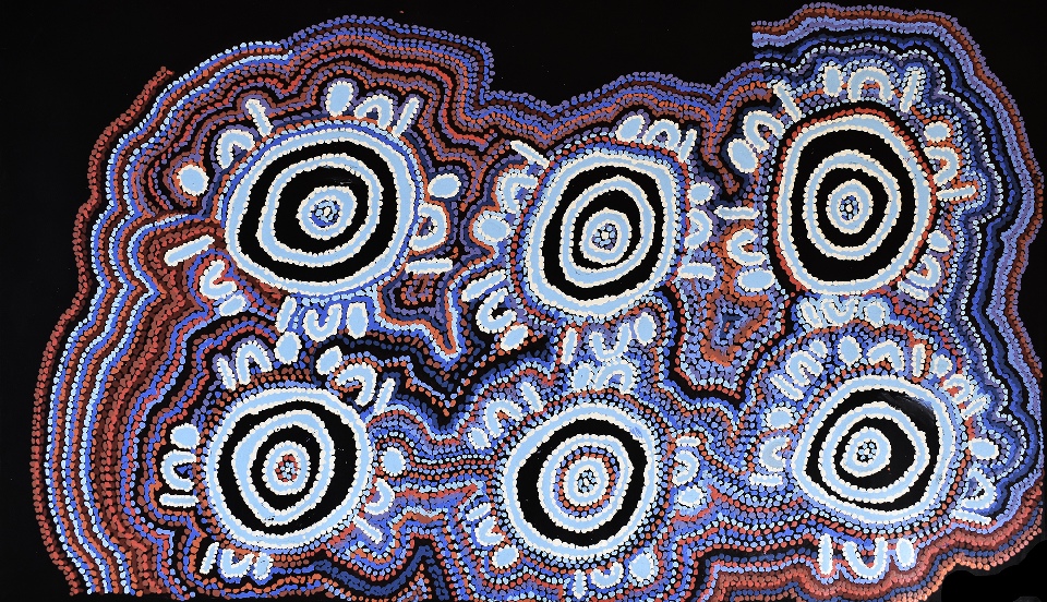 Mina Mina Jukurrpa (Mina Mina Dreaming) - JNLWU563/21ny by Jeanie Napangardi Lewis
