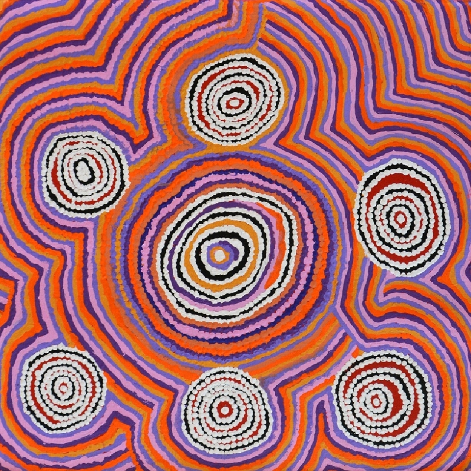 Mina Mina Jukurrpa (Mina Mina Dreaming) - JNLWU999/13ny by Jeanie Napangardi Lewis