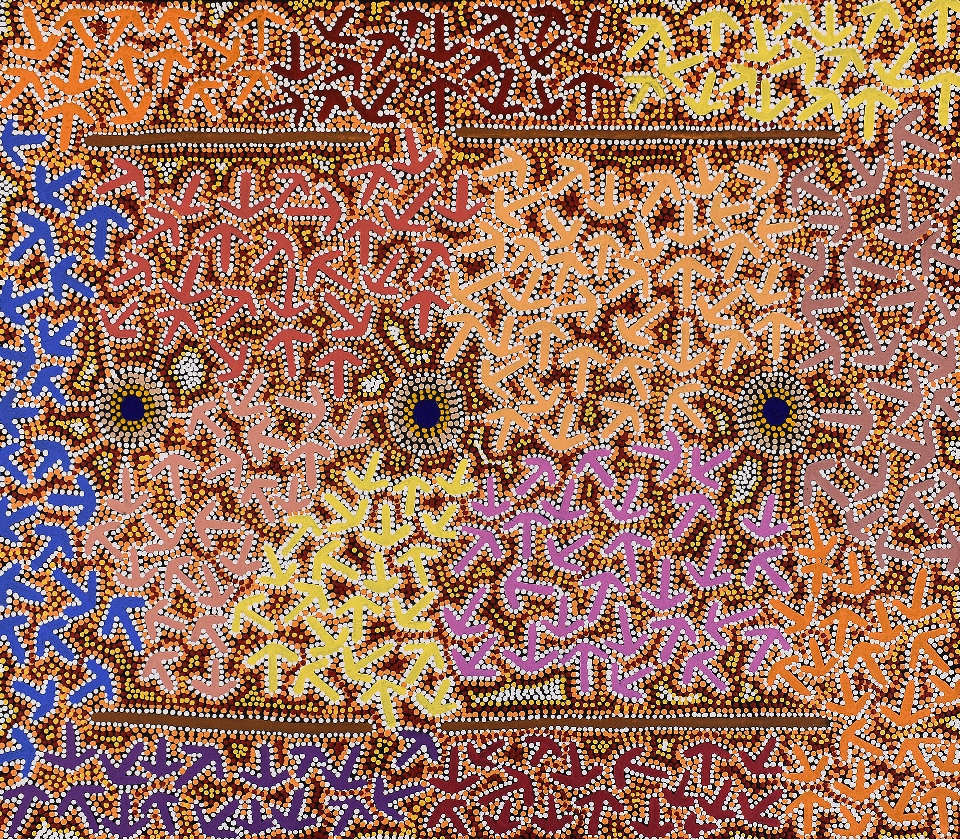 Yankirri Jukurrpa (Emu Dreaming) - Ngarlikirlangu - JJGWU1523/22 by Jeffrey Jangala Gallagher