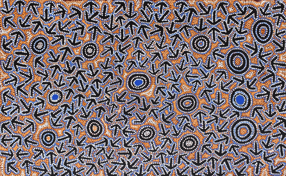 Yankirri Jukurrpa (Emu Dreaming) - Ngarlikirlangu - JJGWU1273/23ny by Jeffrey Jangala Gallagher