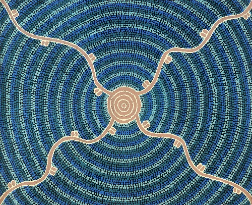 Yarla Jukurrpa (Bush Potato Dreaming) - Cockatoo Creek - JJWWU380/23