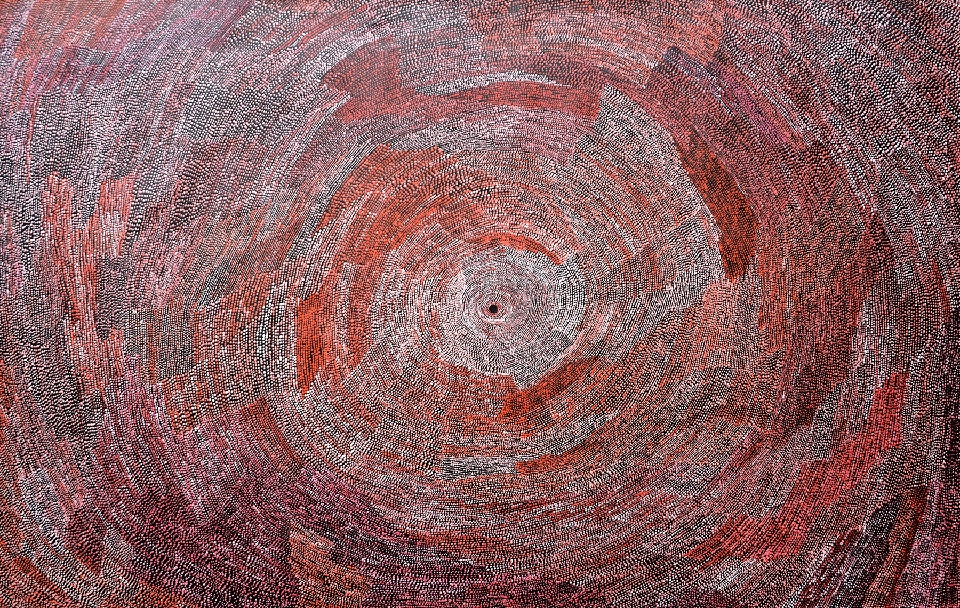 Ngapa Jukurrpa (Water Dreaming) - JNAWU4057/17 by Julie Nangala Robertson