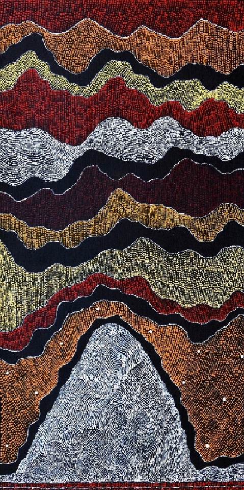 Ngapa Jukurrpa (Water Dreaming) - JNAWU2849/13 by Julie Nangala Robertson