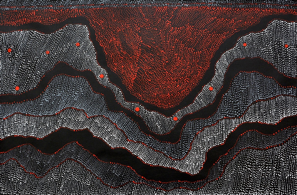 Ngapa Jukurrpa (Water Jukurrpa) - JNAWA211012 by Julie Nangala Robertson