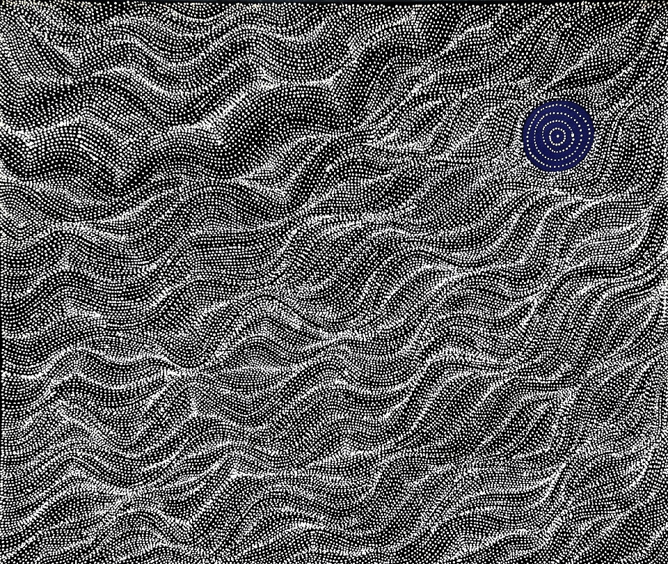 Yanjirlpirri or Napaljarri-warnu Jukurrpa (Star or Seven Sisters Dreaming) - JNSWU25/22 by Justinna Napaljarri Sims