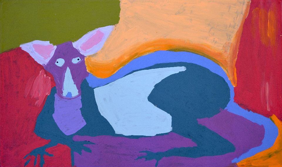 Kangaroo  Dreaming - KNBWU2090/19 by Karen Napaljarri Barnes