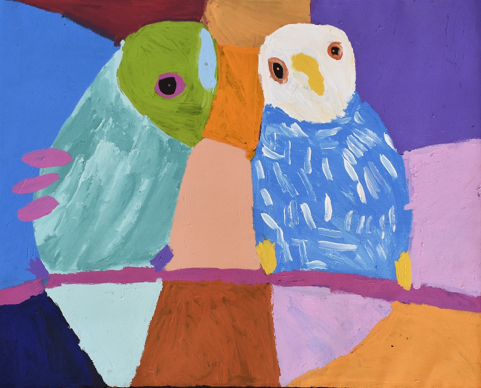 Ngatijirri Jukurrpa - Budgerigar Dreaming - KNBKOG456/24 by Karen Napaljarri Barnes
