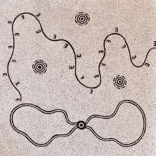 Pamapardu Jukurrpa (Flying Ant Dreaming) - Warntungurru - KNRWU3098/26
