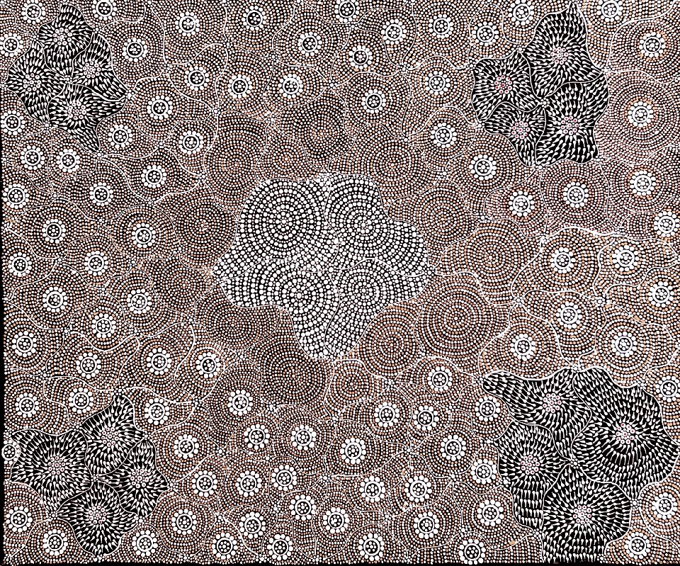 Ngapa Jukurrpa (Water Dreaming) - Puyurru - KRWWU4007/22 by Kathy Napangardi Bagot