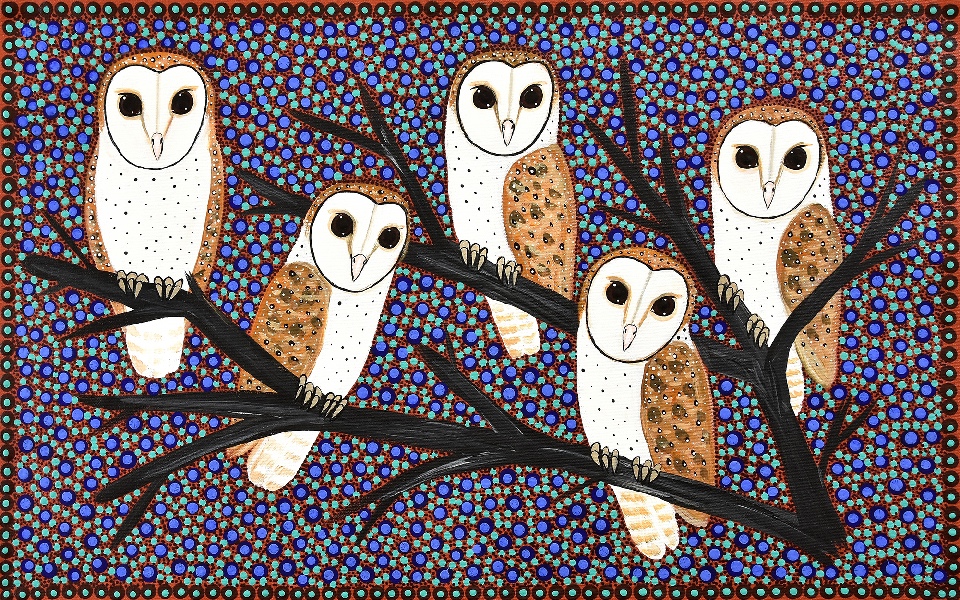 Barn Owls - KBZG0559 by Kathleen Buzzacott
