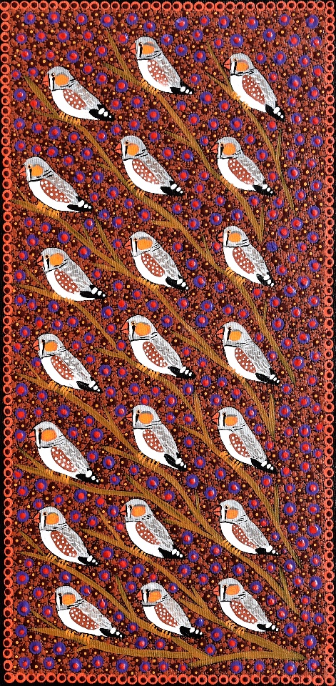 Zebra Finches - KBZG0578 by Kathleen Buzzacott