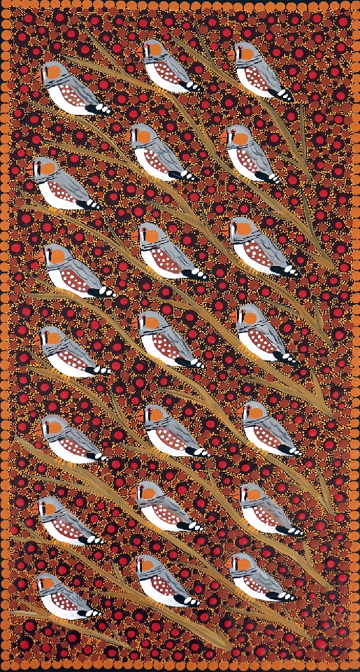 Zebra Finches - KBZG0582 by Kathleen Buzzacott