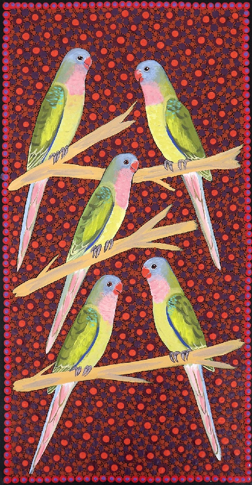 Princess Parrots - KBZG0586 by Kathleen Buzzacott