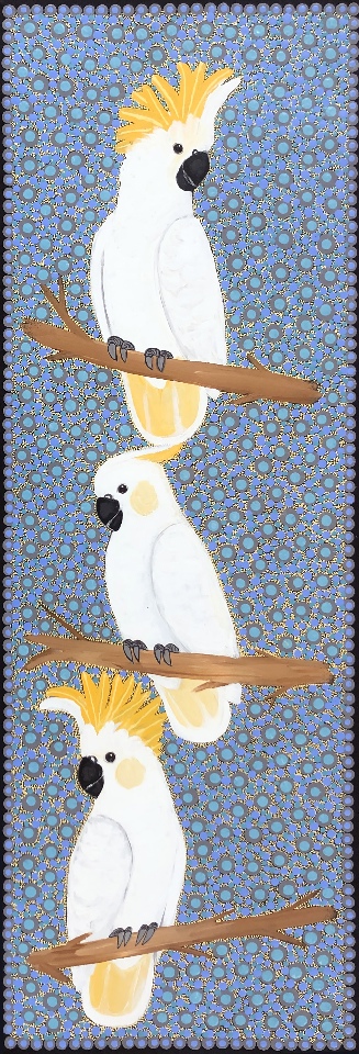 Sulphur Crested Cockatoos - KBZG0648 by Kathleen Buzzacott