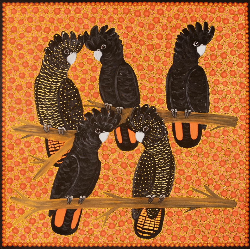 Red Tail Black Cockatoos - KBZG0675 by Kathleen Buzzacott