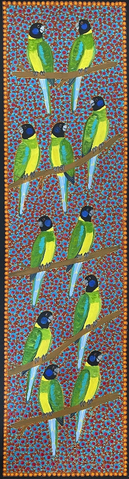 Ringneck Parrots - KBZG0680 by Kathleen Buzzacott