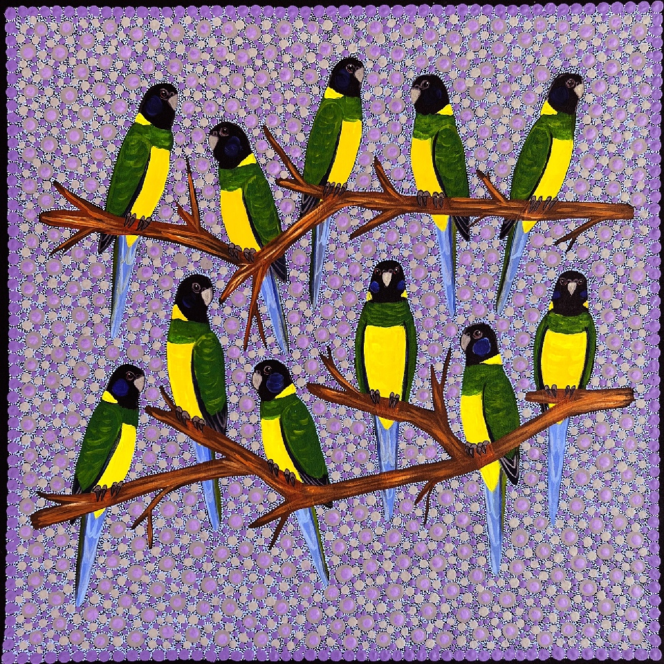 Ringneck Parrots - KBZG0688 by Kathleen Buzzacott