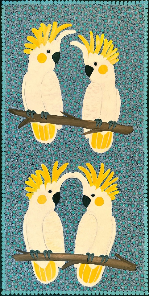 Sulphur Crested Cockatoos - KBZG0767 by Kathleen Buzzacott