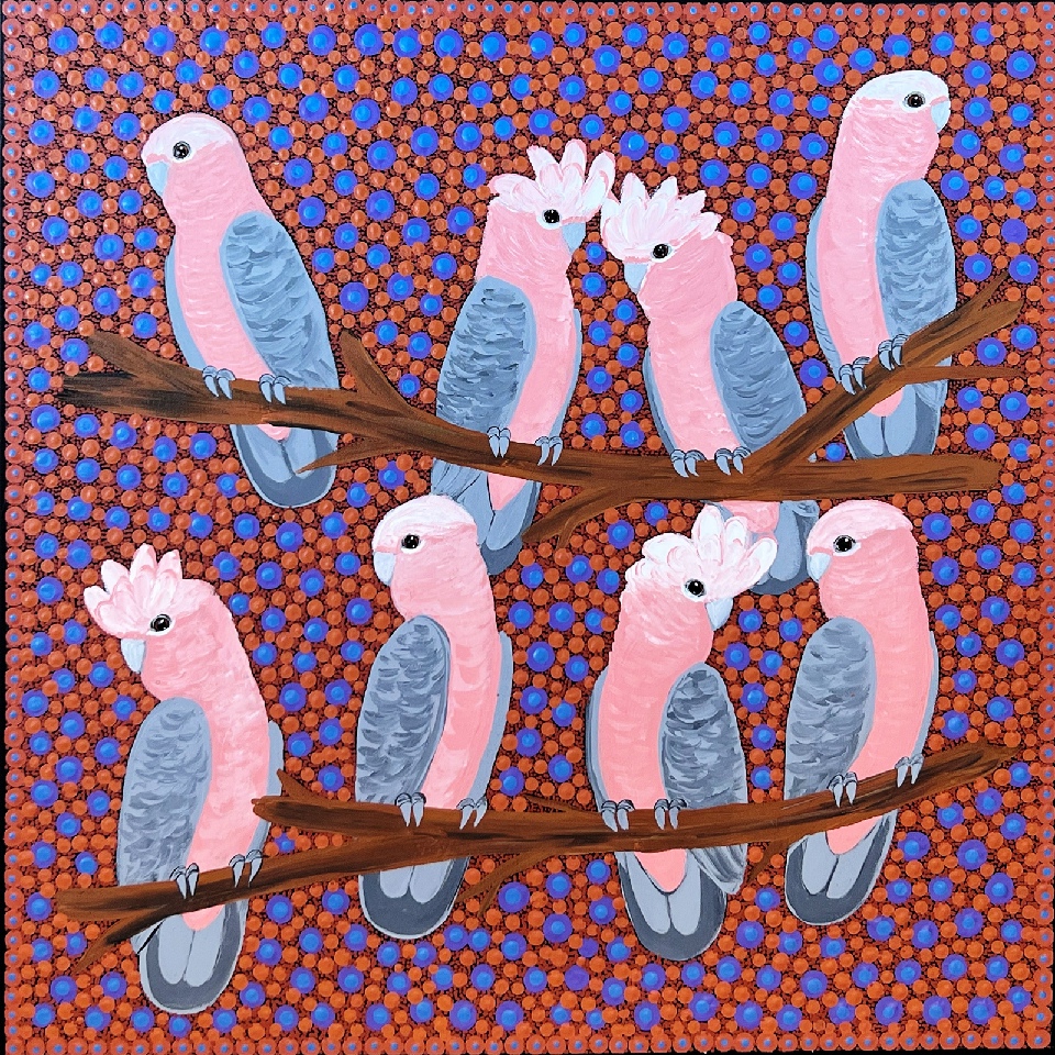 Galahs - KBZG0814 by Kathleen Buzzacott