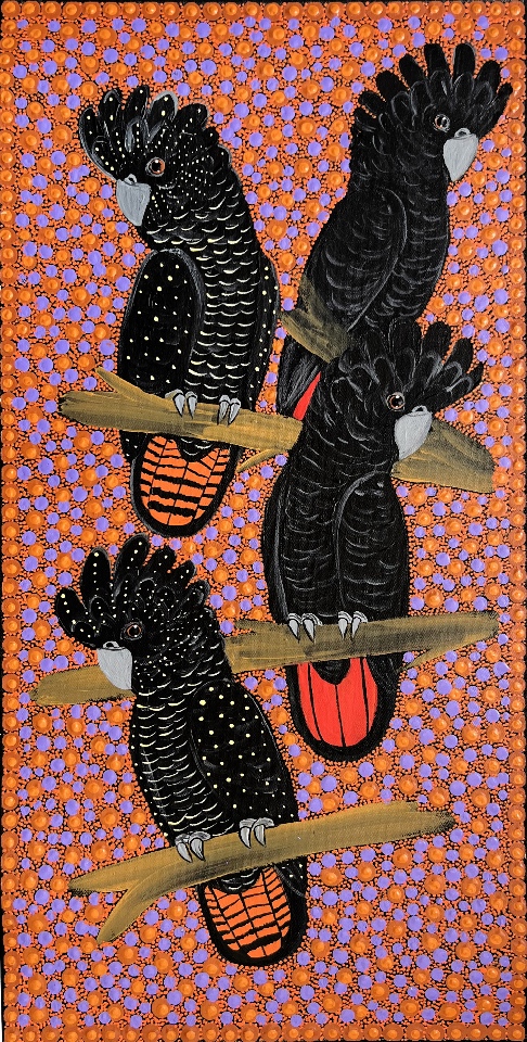 Red Tail Black Cocatoos - KBZG0830 by Kathleen Buzzacott