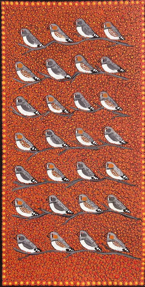 Zebra Finches - KBZG0835 by Kathleen Buzzacott