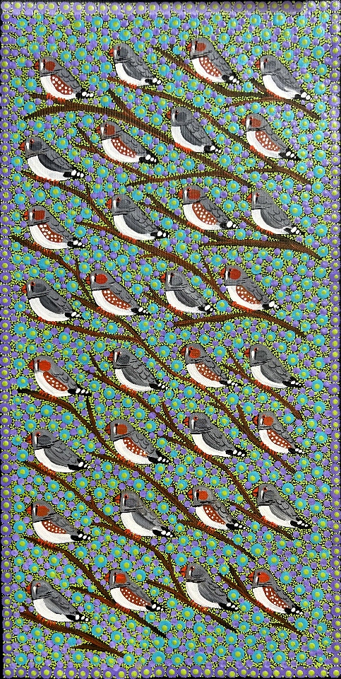 Zebra Finches - KBZG0836 by Kathleen Buzzacott