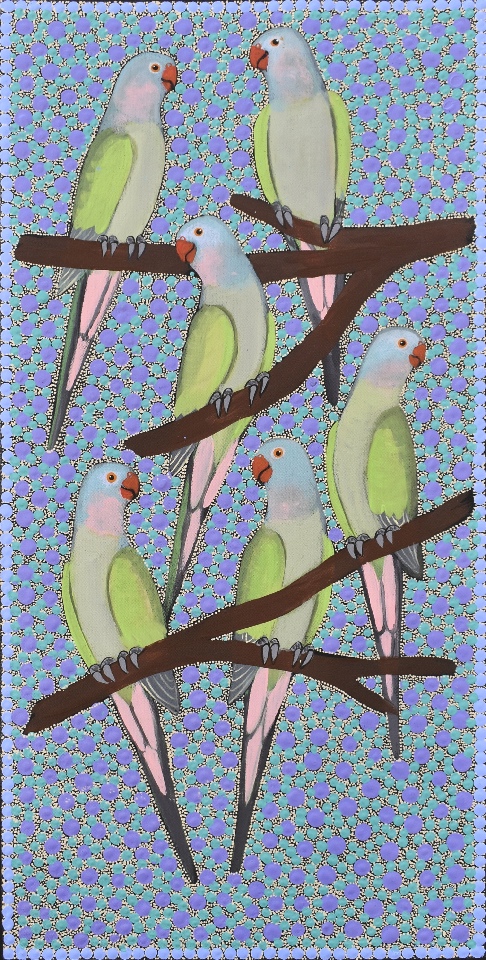 Princess Parrots - KBZG0947 by Kathleen Buzzacott
