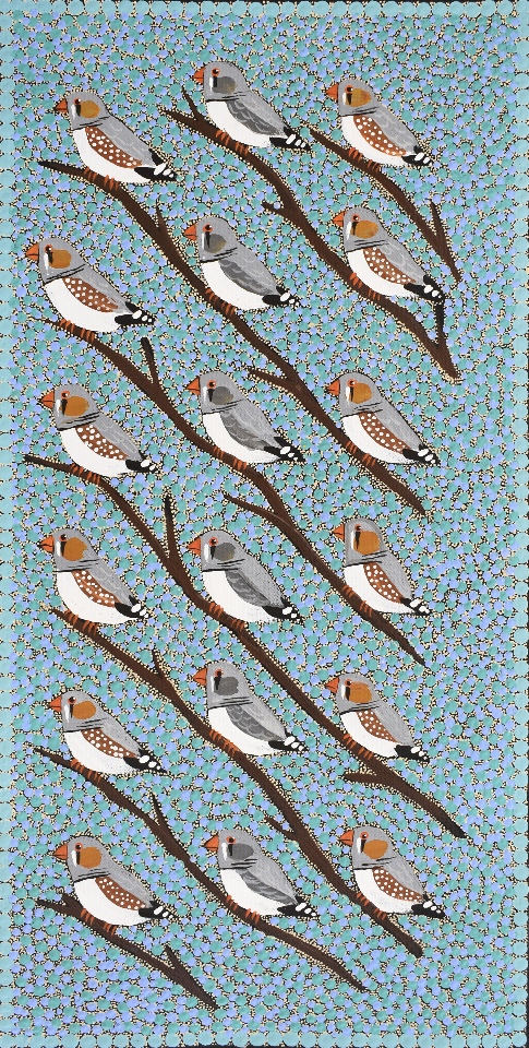 Zebra Finches - KBZG0958 by Kathleen Buzzacott