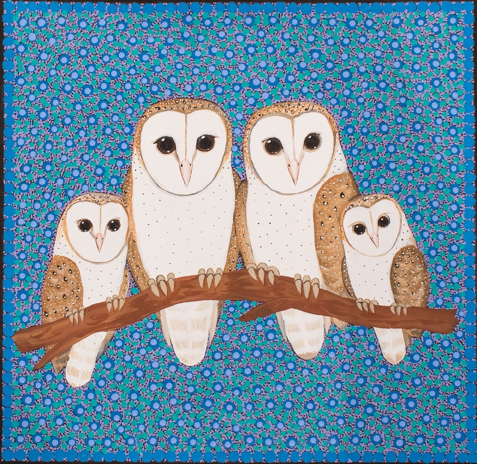 Barn Owls - KBZG1029 by Kathleen Buzzacott