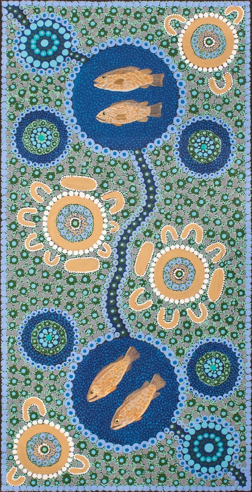 Families Fishing in Waterholes - KBZG1038 by Kathleen Buzzacott