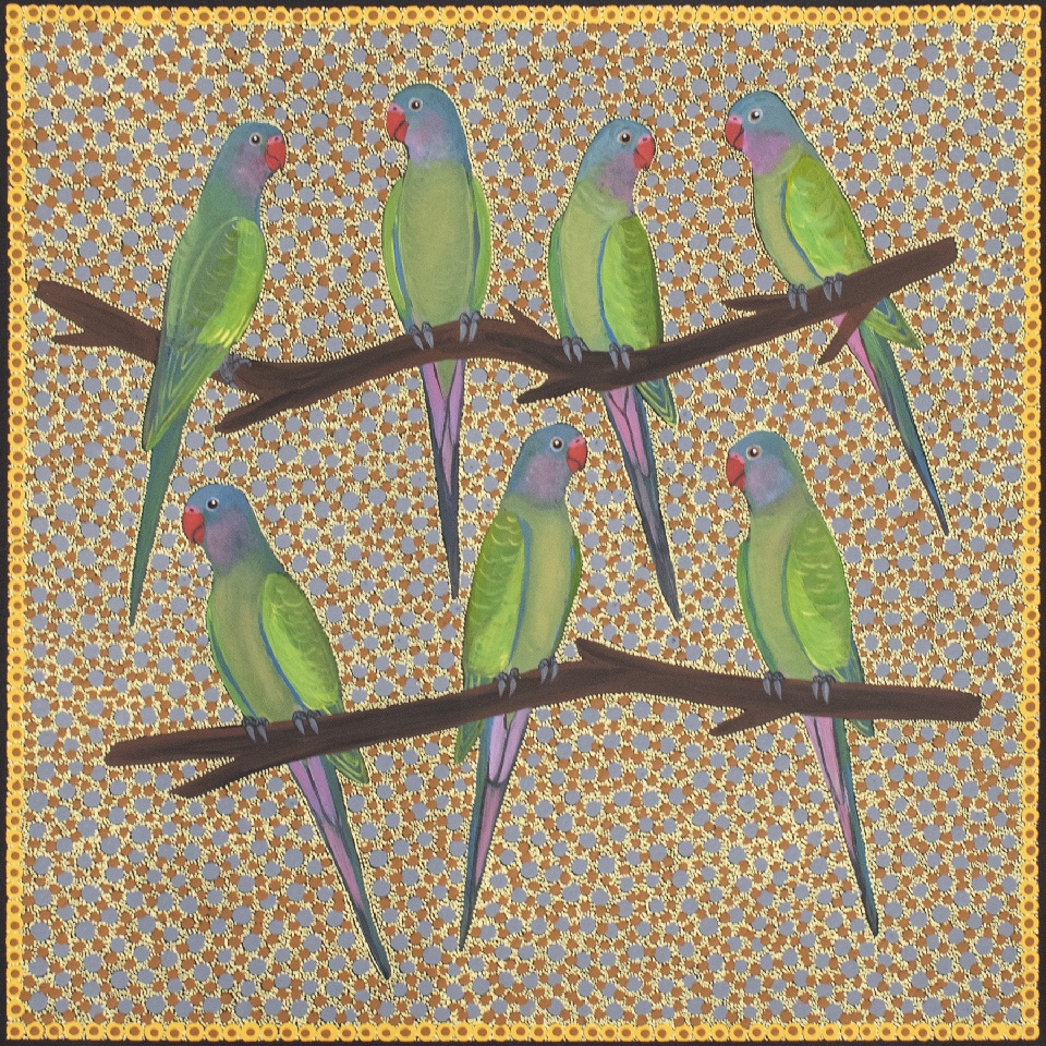 Princess Parrots - KBZG1061 by Kathleen Buzzacott