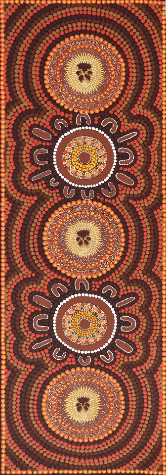 Families Hunting Echidna - KBZG1097 by Kathleen Buzzacott