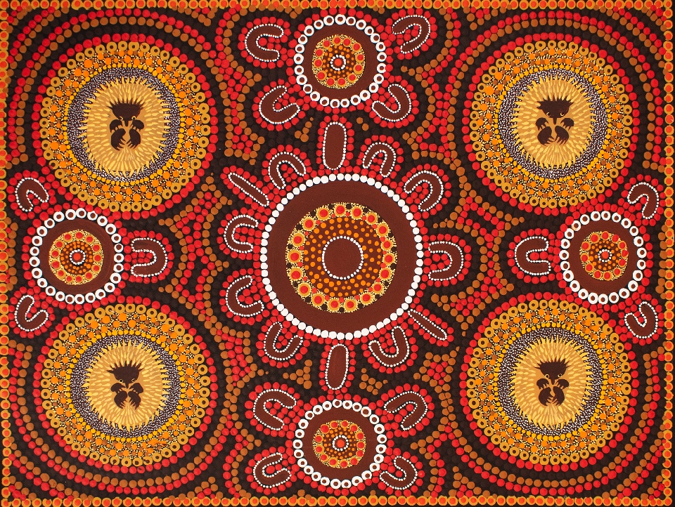 Families Hunting Echidna - KBZG1098 by Kathleen Buzzacott