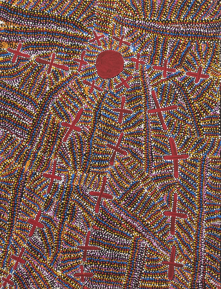 Ngatijirri Jukurrpa (Budgerigar Dreaming) - KNCWU4662/24 by Kershini Napaljarri Collins