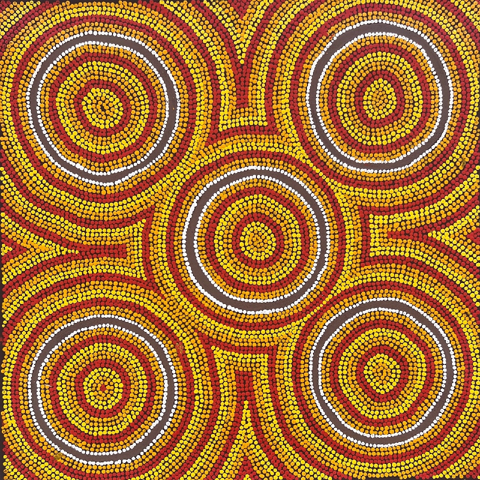 Ngapa Jukurrpa (Water Dreaming) - Puyurru - LNMWU8626/22 by Letisha Napanangka Marshall