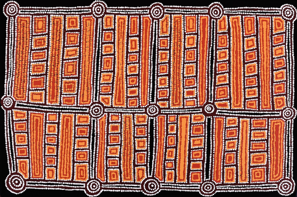 Ngapa Jukurrpa (Water Dreaming) - LNMWU1866/23 by Letisha Napanangka Marshall