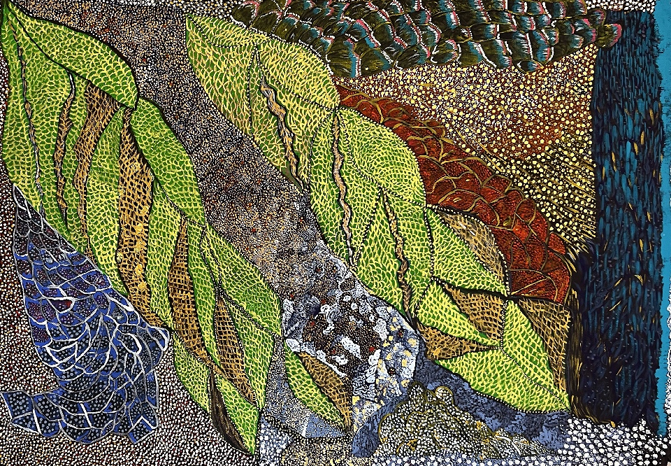 Nunggudi (Water Python) - LKWG0001 by Linda Kilangany Yarrowin